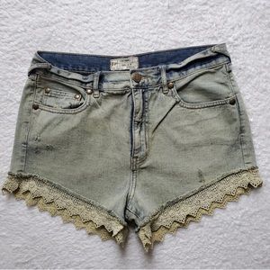 Free People Antique Wash Jean Shorts